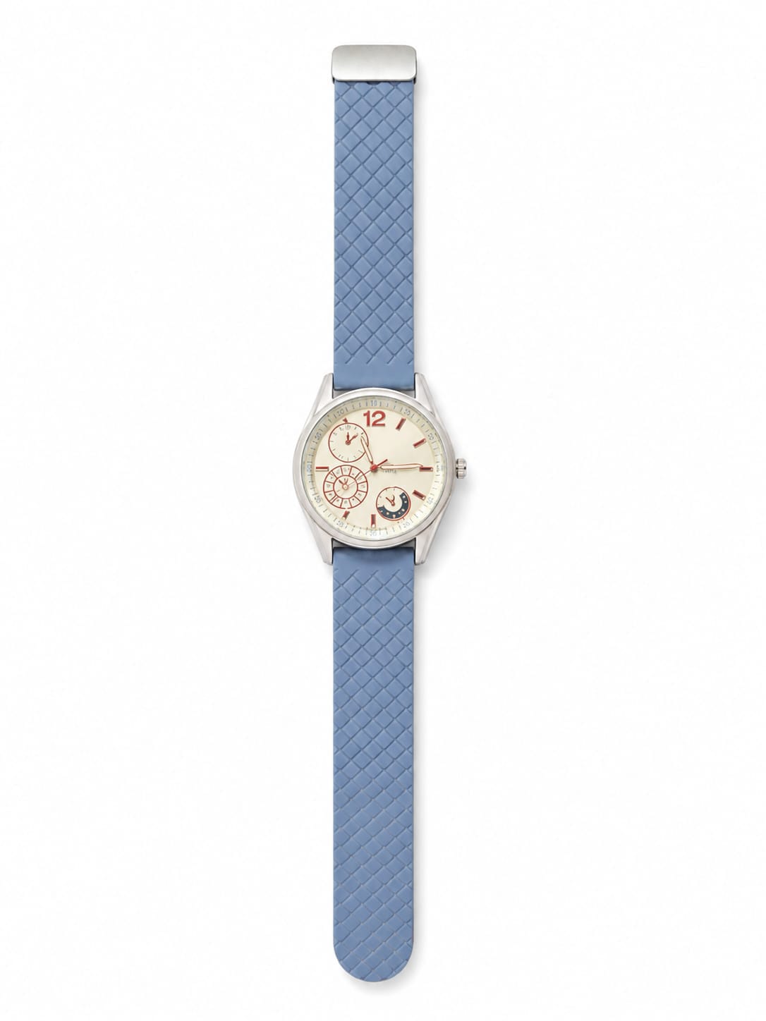 Blue Leather Chronograph Watch