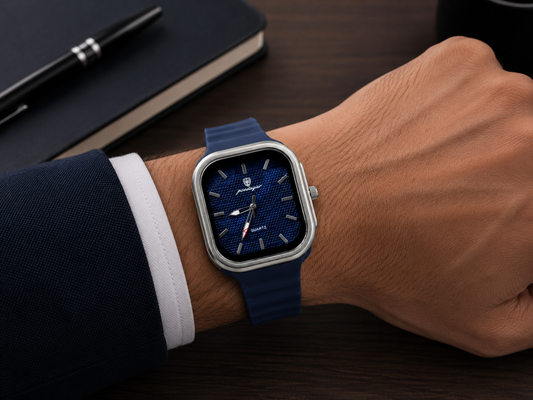 Navy Blue Sport Square Watch