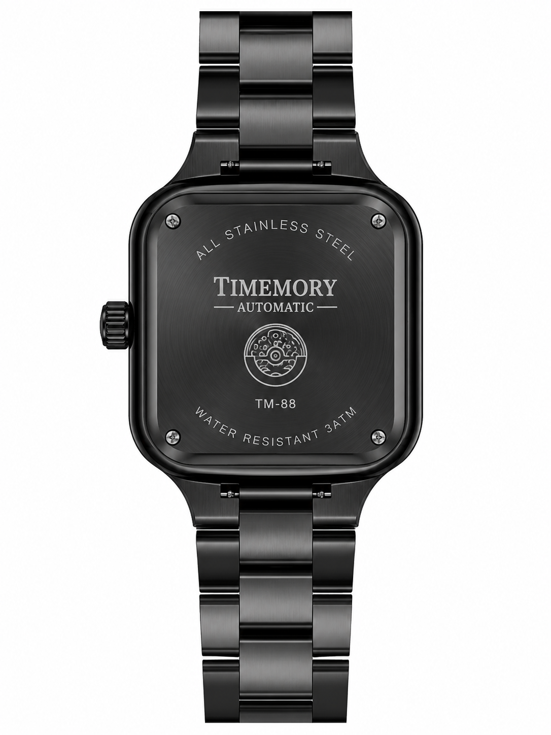 TIMEMORY Black Square Skeleton Automatic Watch