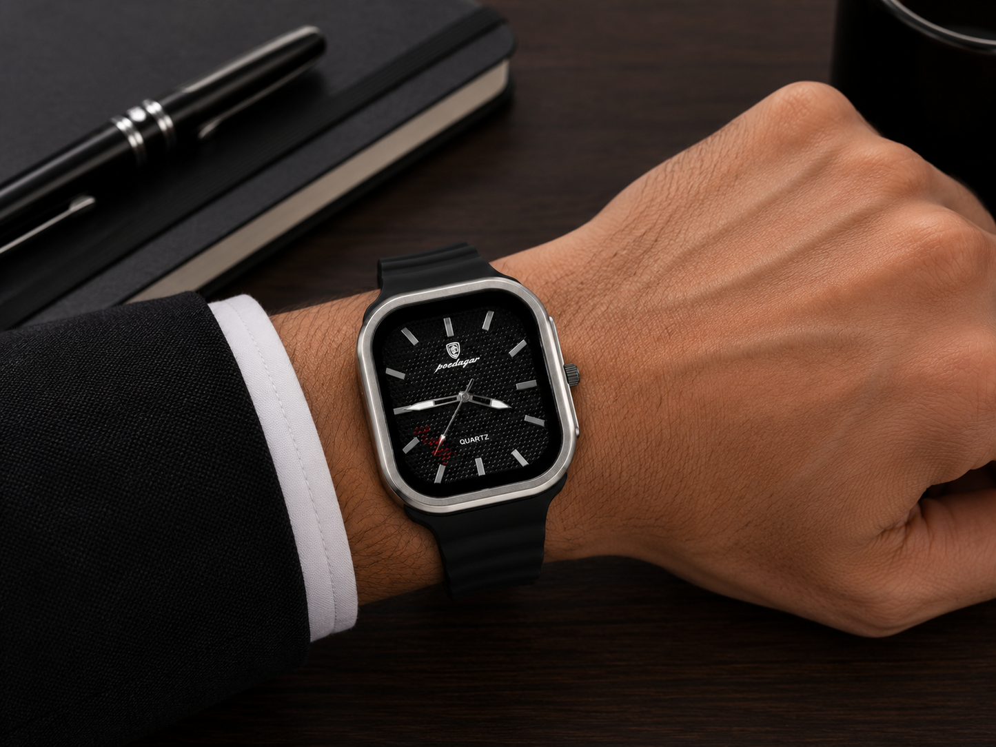 Classic Black Square Sport Watch