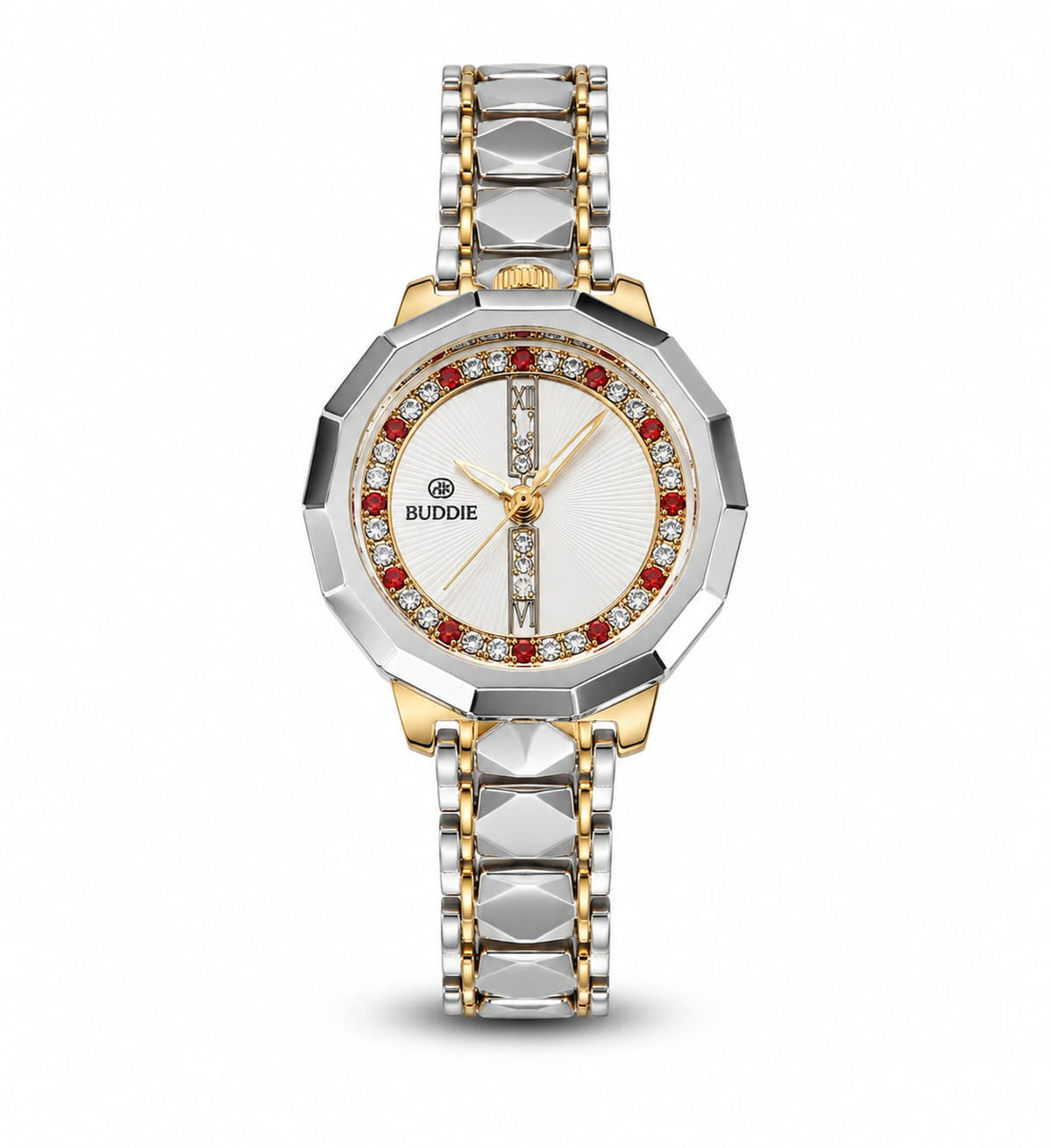 Two-Tone Crystal Luxury Watch