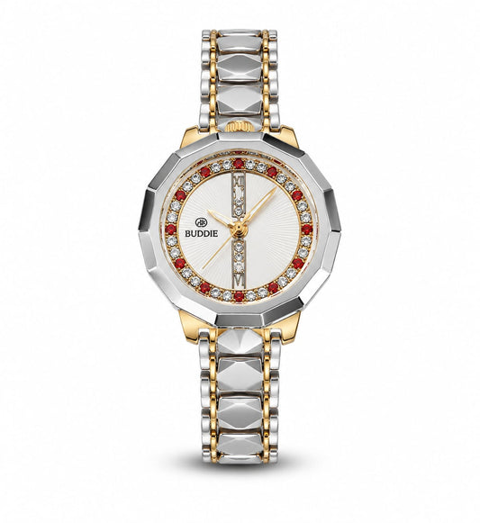 Two-Tone Crystal Luxury Watch