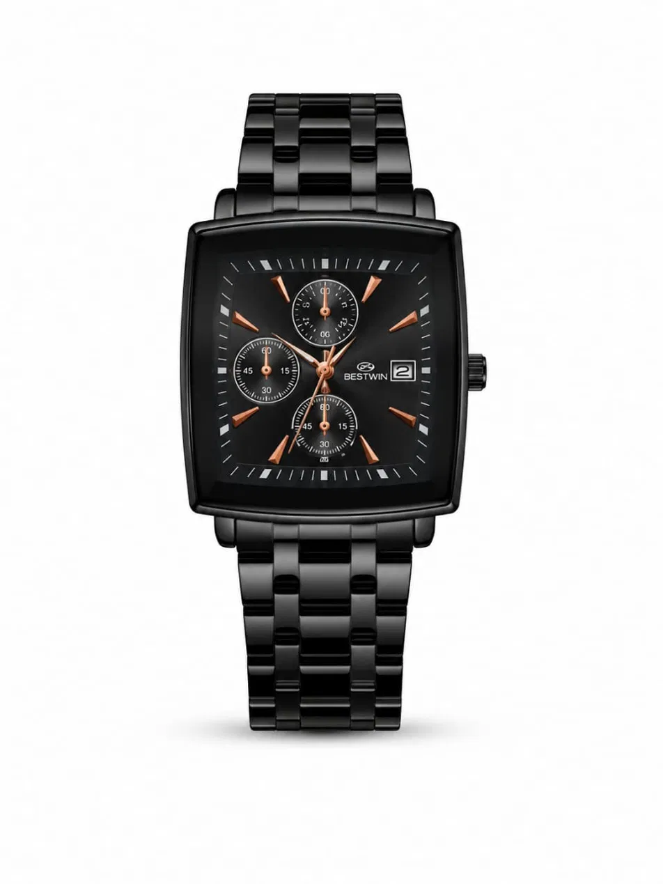 BESTWIN Black Square Chronograph