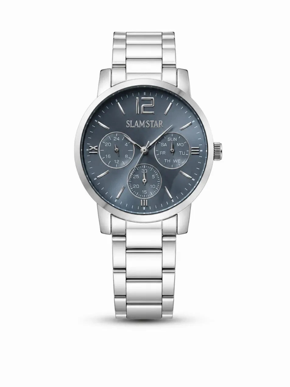 SLAMSTAR Blue Dial Multi-Function Watch